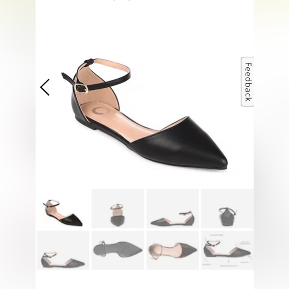 NEW! 🌟 Journee Collection-Black Pointed Flats, Faux Leather.Size 8.5! - Picture 5 of 5